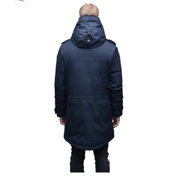 S navy blue Winter parka Jacket, fits like a M.  Better then goose/knuckle parka - Picture 4 of 5